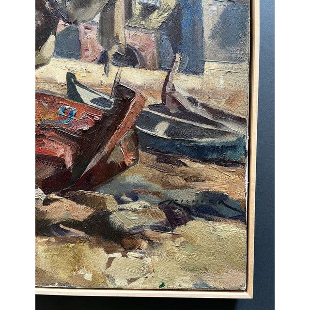 Alfred Richter, Positano, 1960, Oil Painting on Canvas, Framed For Sale - Image 4 of 10