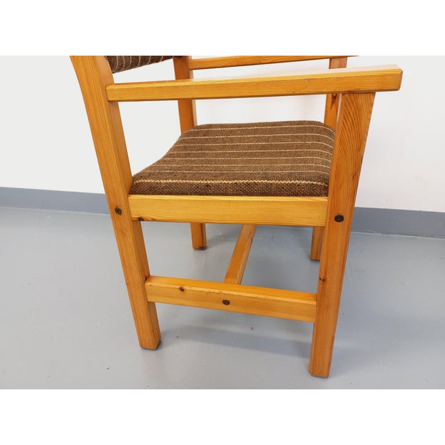 Vintage Armchair in Pine and Upholstery, 1980s For Sale - Image 13 of 15