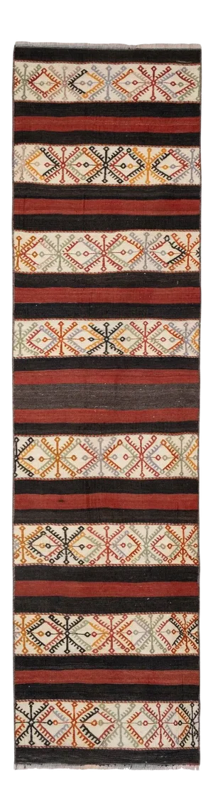 1970s Turkish Organic Kilim Runner 2'1" X 7'4"