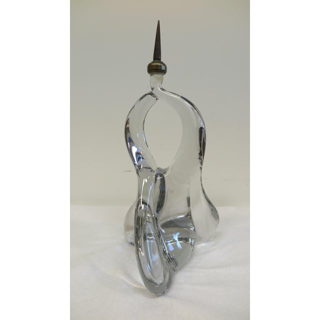 Transparent Crystal Glass Sculpture Abstract For Sale - Image 8 of 13