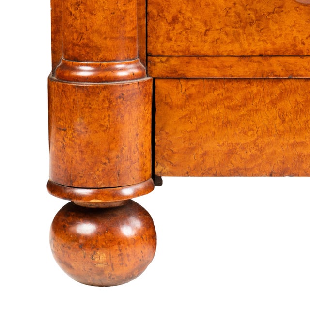 American Neo Classic Bird's Eye Maple Four Drawer Chest For Sale - Image 9 of 9