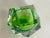 Glass Large Italian Green Glass Ashtray, 1960s For Sale - Image 7 of 12