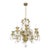 Restored French Eight Arm Brass Crystal Chandelier For Sale