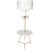 Tommi Parzinger Style Marble, Brass, Shaded Candlestick Side Table Floor Lamp For Sale - Image 13 of 13