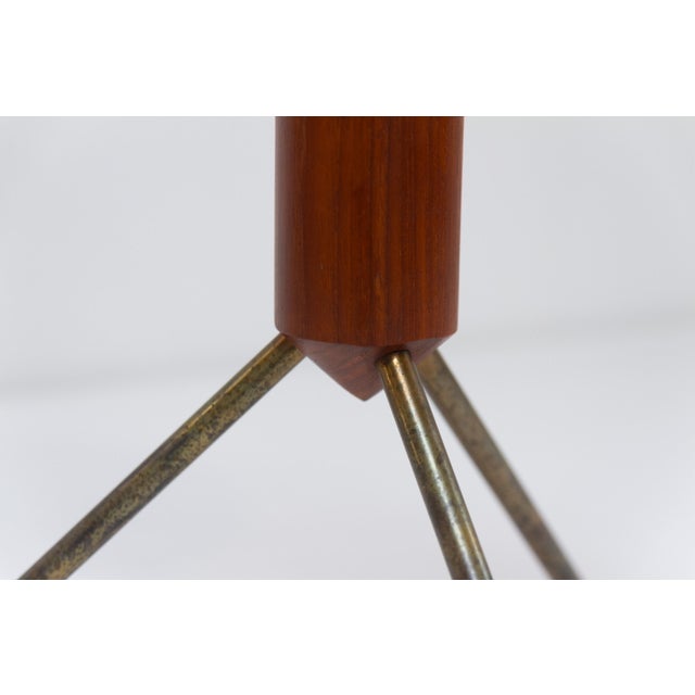 Vintage Danish Teak Tripod Side Table, 1950s For Sale - Image 10 of 17