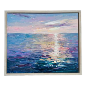20th Century Contemporary Coastal Painting by Tom Pinte, Framed
