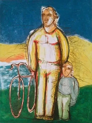 Figure in bici, 1996 Sandro Chia