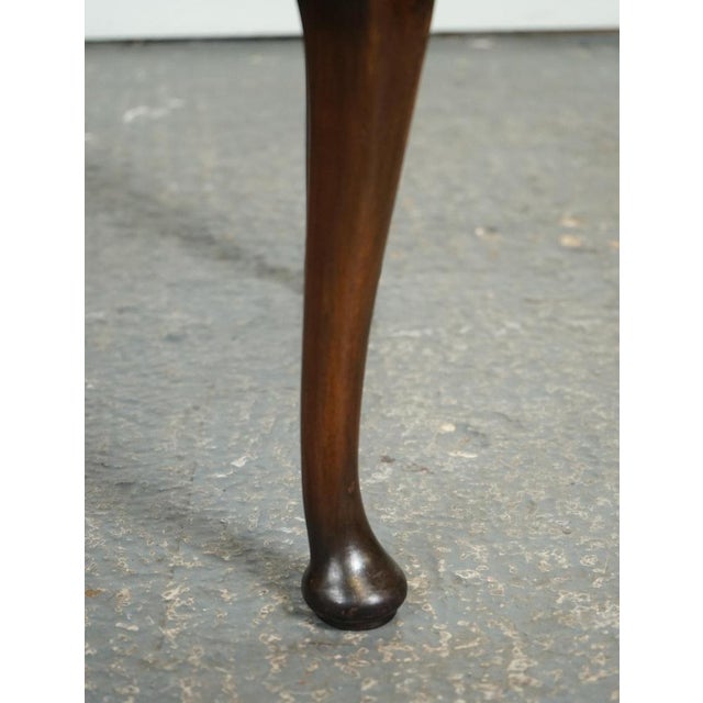 Small Pie Crust Shaped Edges Hardwood Side Table For Sale - Image 6 of 10