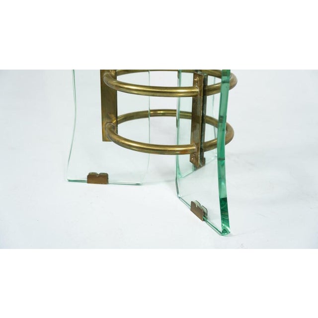 Glass and Brass Coffee Table by Pietro Chiesa for Fontana Arte, Italy, 1960 For Sale - Image 4 of 10