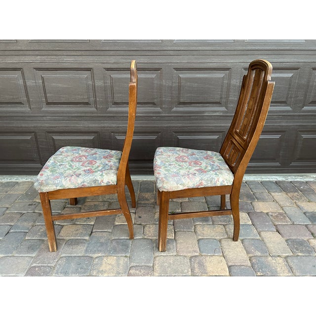 Brown Broyhill Premier Mid 20th Century Brutalist Style Dining Chairs For Sale - Image 8 of 12