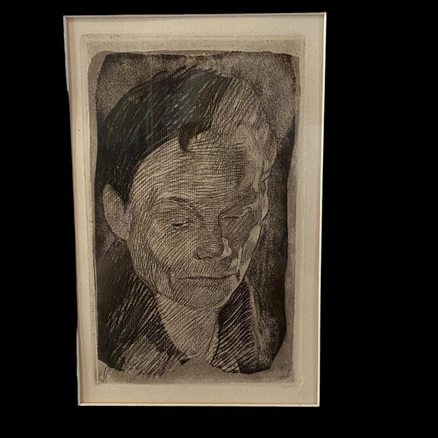 Kathe Kollwitz Signed 1905 Vintage Etching Restrike "Frauenkopf
