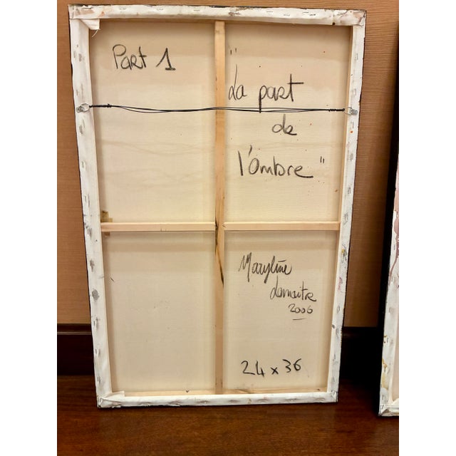 La Part De L’ombre (Diptych), Maryline Lemaitre, 2006 – Large Abstract Mixed Media For Sale In Los Angeles - Image 6 of 7