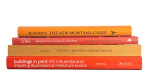 Decorative Books - Canyon Coffee Table Stack - 4 Orange Books