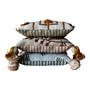 Sanderson, Schumacher, King Cotton Lavender-Filled Decorative Pillows - Collection of 3