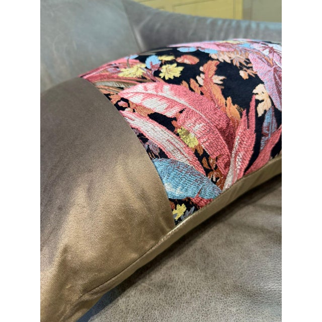 2020s Tropical Mocha Velvet Cushion Cover For Sale - Image 5 of 16