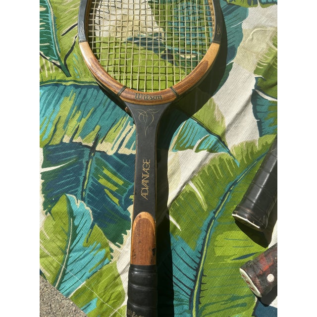 Collection of Vintage Wilson Tennis Rackets and Guard: Miss Chris, T-Flight, Advantage For Sale In Atlanta - Image 6 of 6