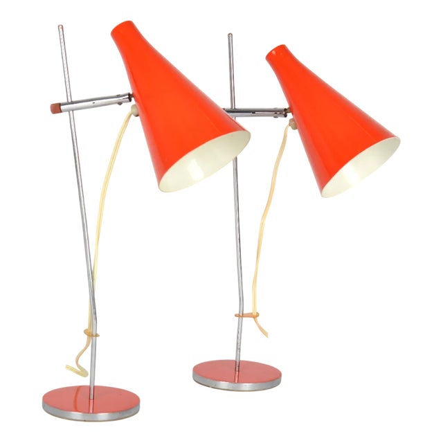 Table Lamps by Josef Hurka for Lidokov, 1960s, Set of 2 For Sale