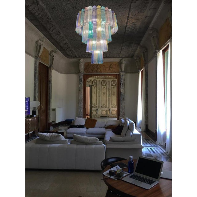 Large Multicolor Murano Chandelier by Valentina Planta For Sale - Image 6 of 18