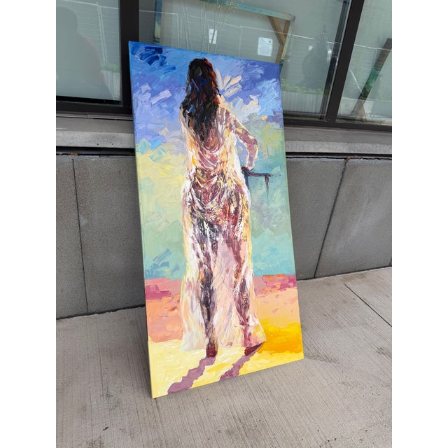 2020s Through the Veil, 21st Century, Contemporary Art, Figurative Portrait, Africa Women, Impressionism, 2024 Godfrey Afebuame (2024), Oil on Canvas For Sale - Image 5 of 6