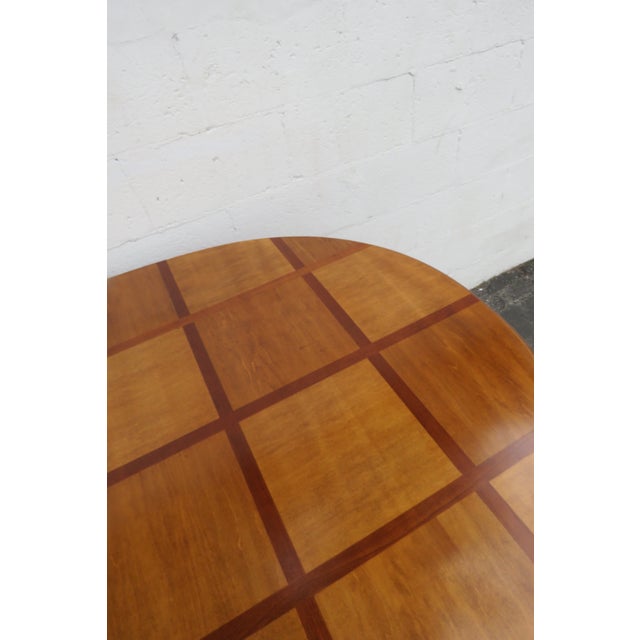 American of Martinsville Hollywood Regency Faux Bamboo Dining Table and Caned Six Chairs 5833 For Sale - Image 10 of 12