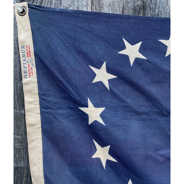 Beautiful example of an authentic vintage 1976 Bicentennial 13 star revolutionary Betsy Ross flag. About 3 x 5 feet All...