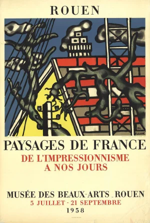 Fernand Leger, the Yellow House, 1958, Mourlot Lithograph