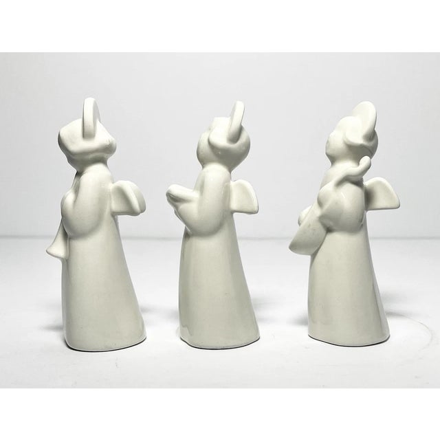 1980s Royal Copenhagen 3 Cream-White Porcelain Musical Angel Figurines 3.75” Box Excellent condition. No chips, cracks, or...