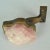 Rose Quartz and Bronze push and pull door handle, made from a semi precious stone in soft pink, set into a bronze holder...