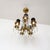 Mid 20th Century Petite French Louis XV Style Five Arm Crystal Chandelier With Black Lampshades For Sale - Image 5 of 18