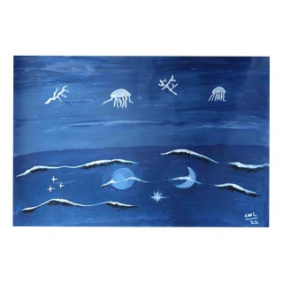 Anna Maria Caboni, Sky and Sea, Acrylic Painting, 2010s For Sale