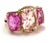 Christina Addison Elegant Purple Amethyst and Rock Crystal Ring With Gold Rope Twist Border For Sale - Image 4 of 12