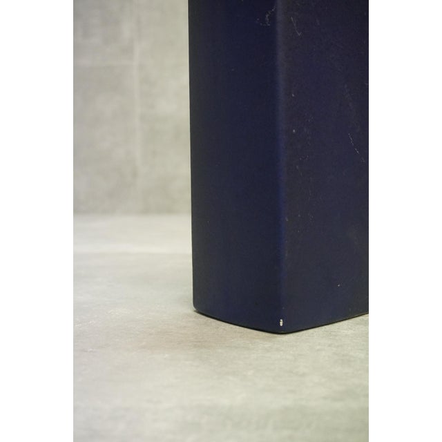 Large Fat Lava Cobalt Blue Floor Vase from Scheurich, West Germany, 1970s For Sale - Image 4 of 7