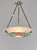Loys Lucha French Art Deco Pendant Light 1930s - Purple Turquoise Floral Enameled Bowl For Sale - Image 6 of 11