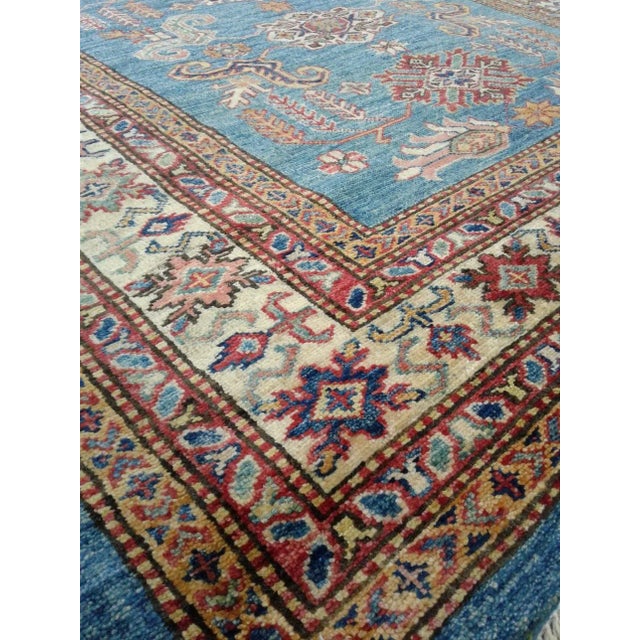 Traditional Hand Knotted Kazak Runner. 4'03" X 23'03" For Sale - Image 3 of 5