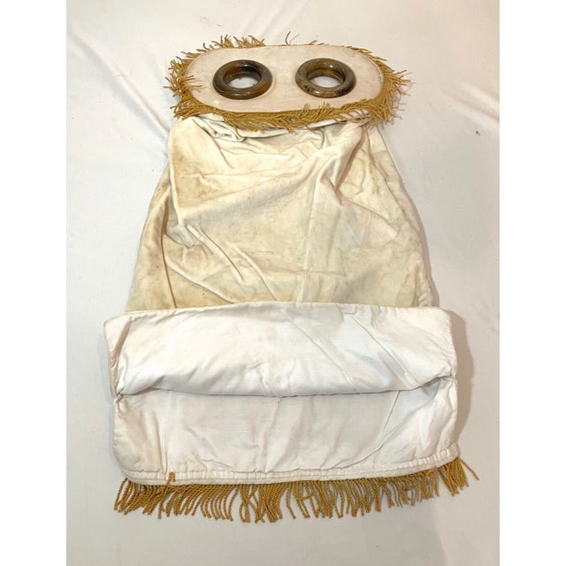 Rare Antique Hand Embroidered Judaica Jewish Memorial Torah Mantel Scroll Cover For Sale - Image 4 of 12