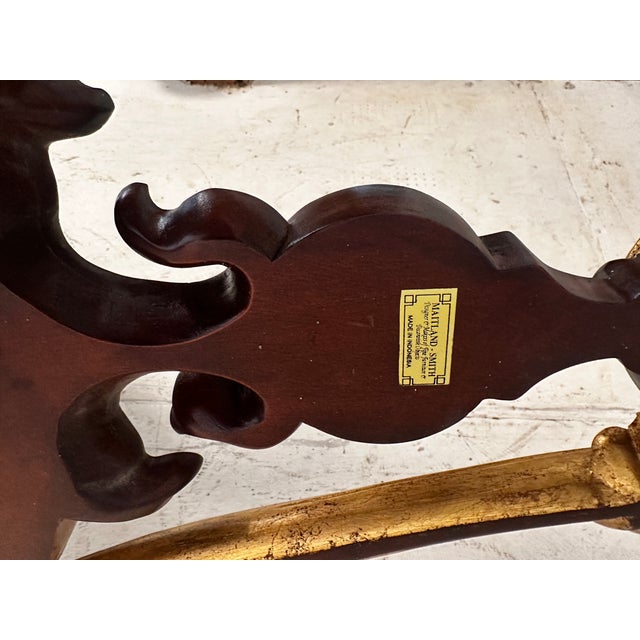 Maitland - Smith 1990s Maitland-Smith Gilt Hand-Carved Mahogany Mirror For Sale - Image 4 of 10