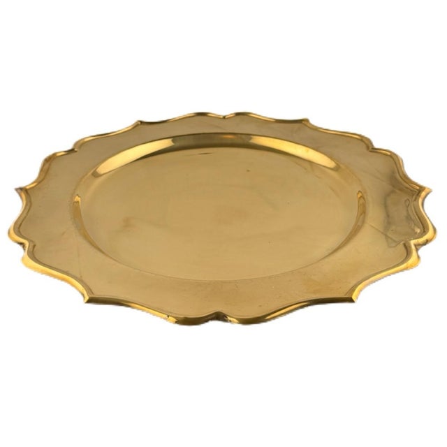2000 - 2009 Contemporary Brass Charger Plates For Sale - Image 5 of 7