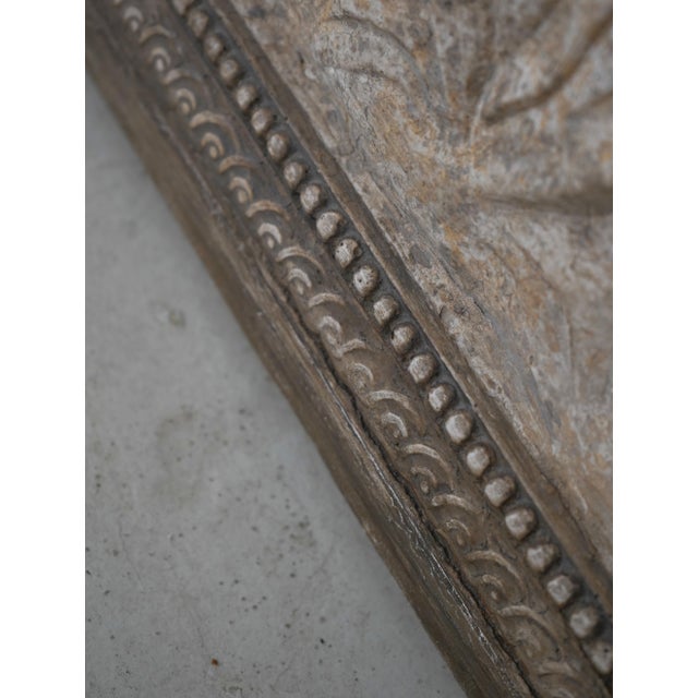 1990s Neoclassical Framed Cherub Relief Stone Plaque For Sale - Image 5 of 10