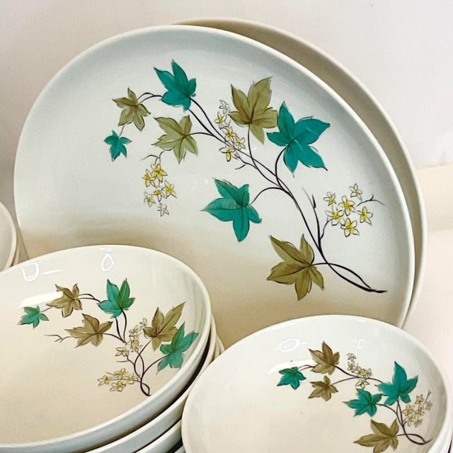 Ceramic 1960s Mid-Century Boho Chic Arts & Crafts Syracuse Woodbine China Service for 8+ - Set of 53. For Sale - Image 7 of 12