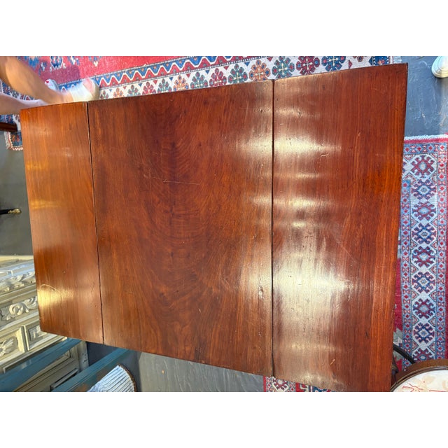 Wood 19th Century Antique Mahogany Federal Style Drop Leaf Table For Sale - Image 7 of 12