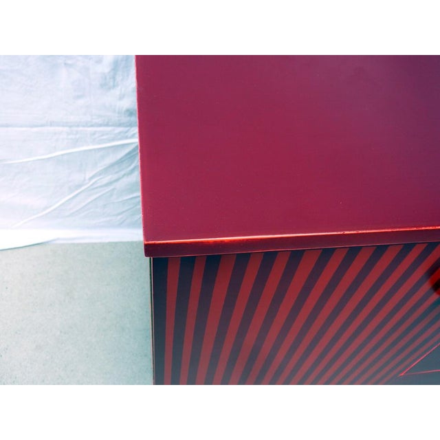 Red Vintage Cabinet 1 Door 4 Drawers, 1950s For Sale - Image 8 of 10