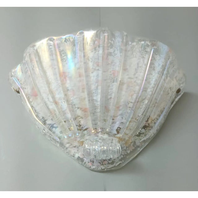 1960s Uplight Shell Sconce For Sale - Image 4 of 12