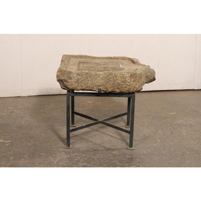 19th Century 19th C. Spanish Stone Trough Top Side Table For Sale - Image 5 of 11
