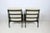 White Early Ole Wanscher Ebonized Mahogany Lounge Chairs, 1950's - A Pair For Sale - Image 8 of 13