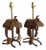 1960s Leather Horse Saddle Lamps on a Horseshoe Base - a Pair For Sale