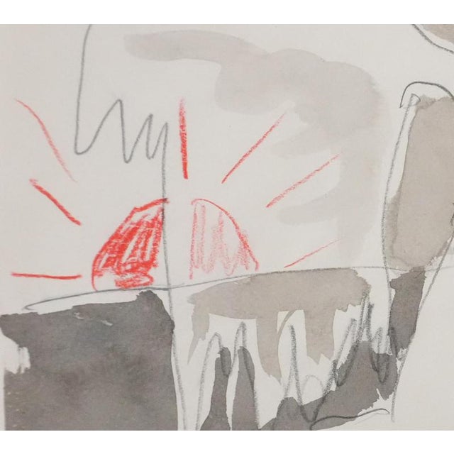 Modern Jean Effel, The Wings of the Sun, 1970, Watercolor For Sale - Image 3 of 5