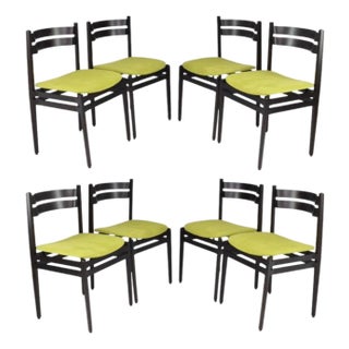 Set of 8 “107” Italian Dining Chairs by Gianfranco Frattini for Cassina, 1960s For Sale