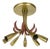 Italian Brass Theatre Ceiling Light in the style of Stilnovo, Italy, 1950s For Sale