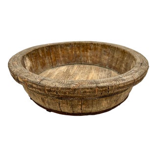 Antique Wooden Wash Basin For Sale