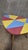 Czechoslovak Brussels Style Oak and Colored Umakart Table, 1950s For Sale - Image 9 of 10